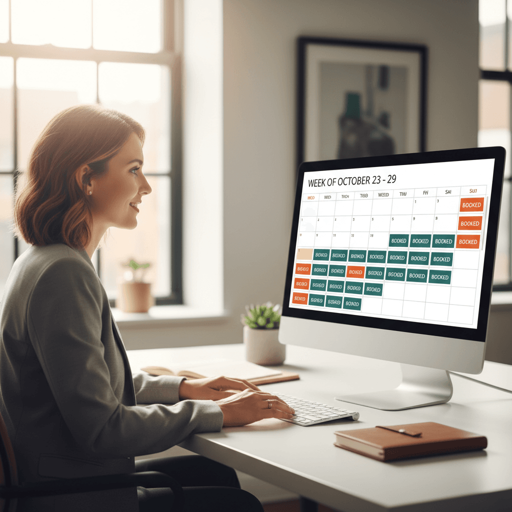 Full appointment calendar showing reliable bookings