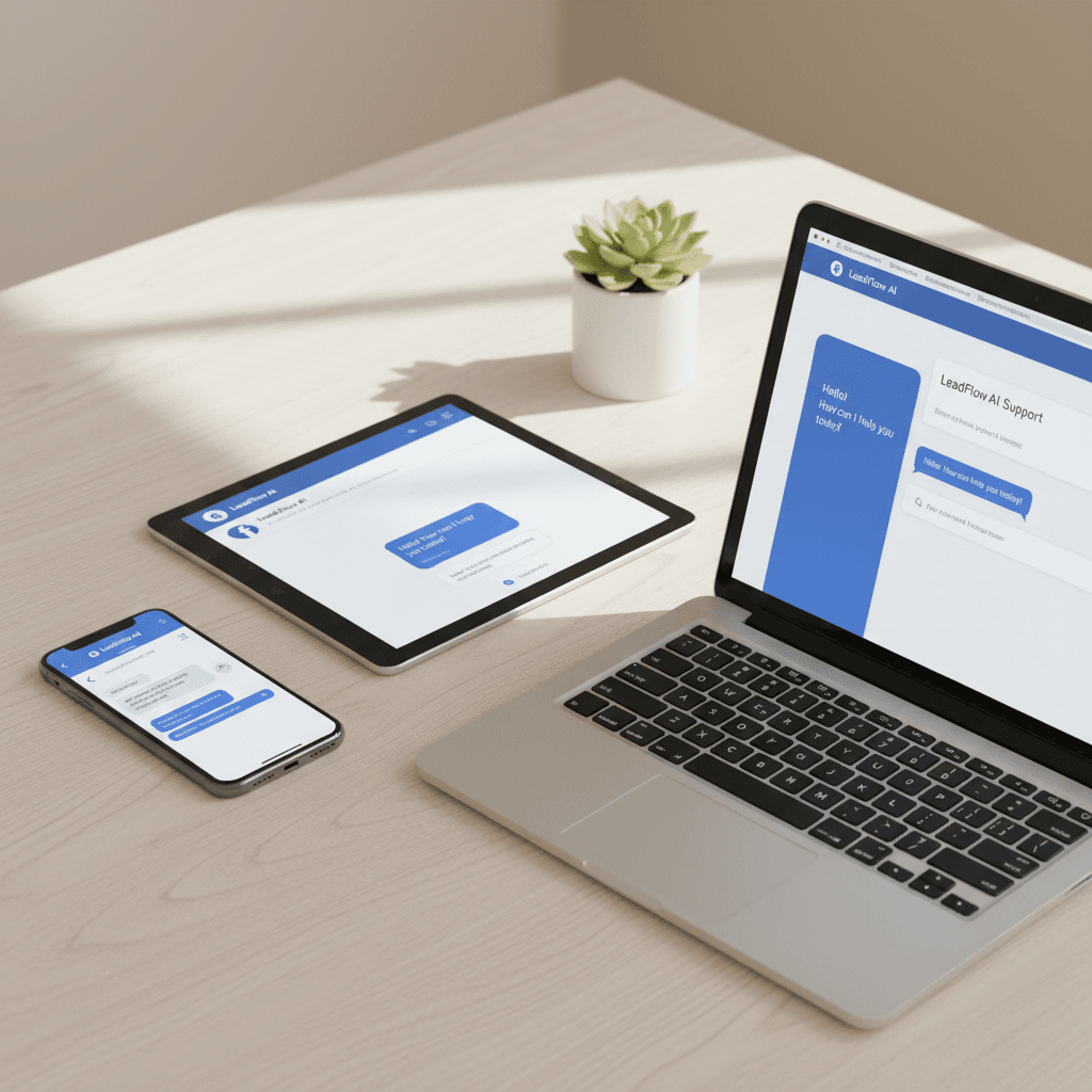 LeadFlow AI chatbot working across multiple communication channels