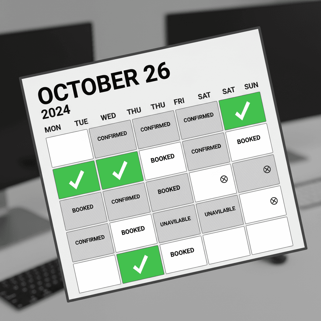 Real-time appointment availability indicator