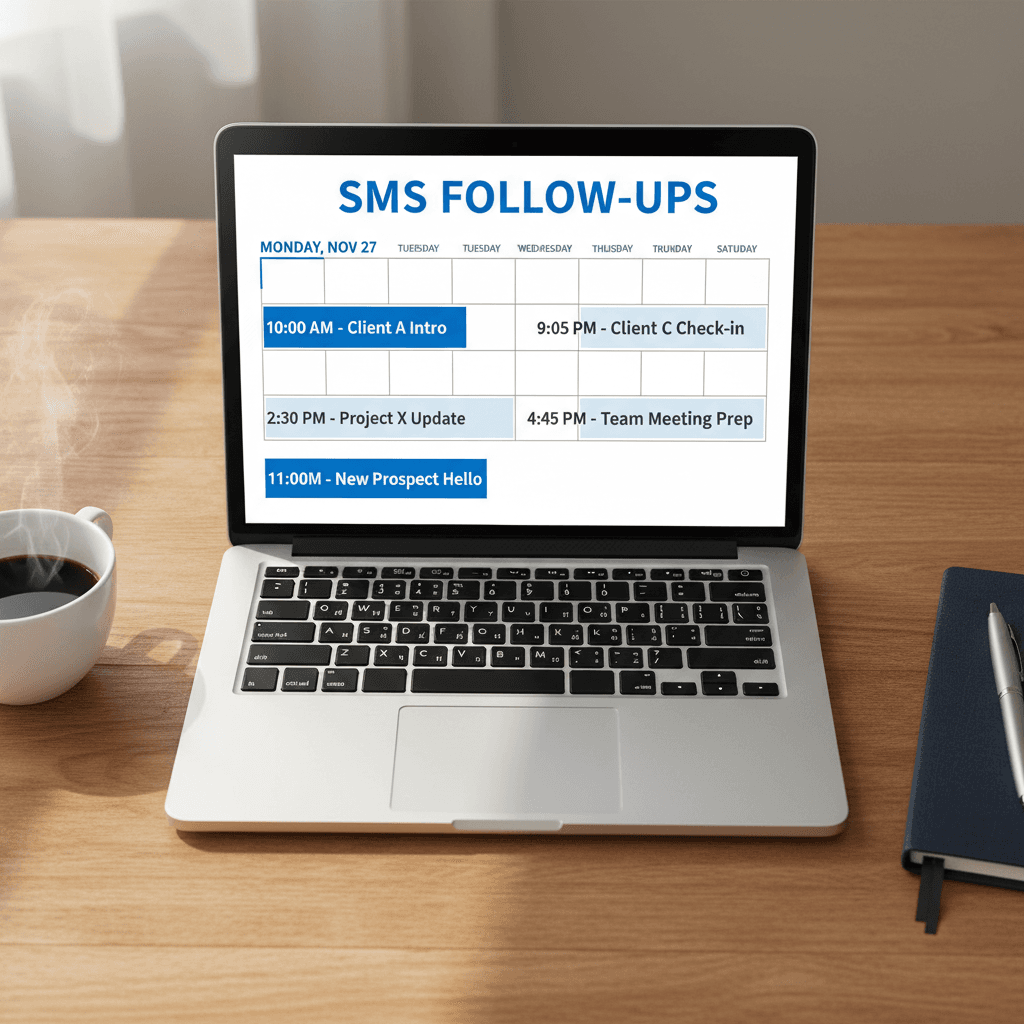 SMS scheduling calendar interface