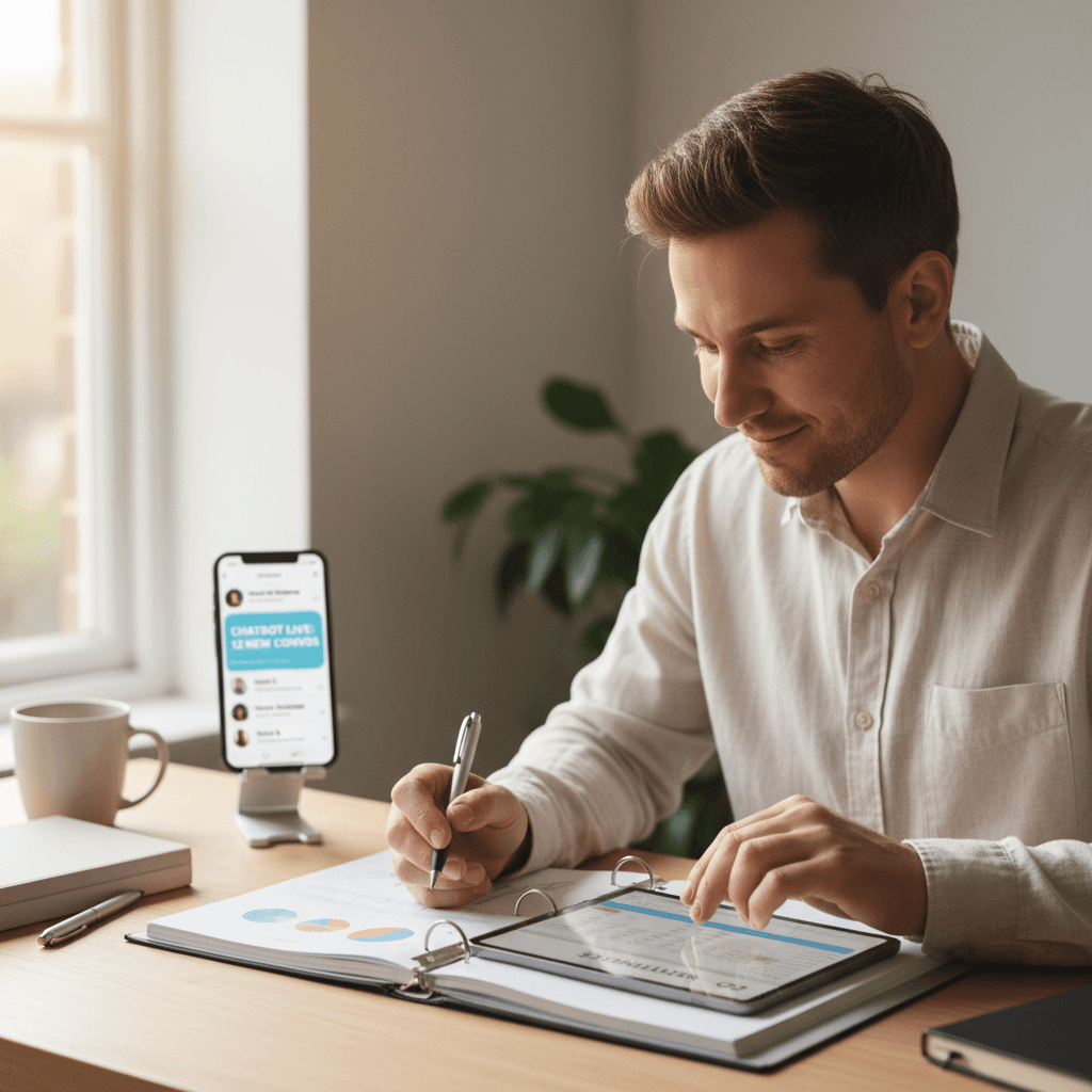 Business owner freed up from repetitive customer service by AI chatbot